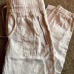 Athleta Beige Joggers with Zipper Pocket